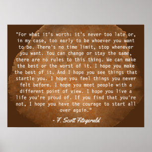 For What It's Worth Quote Poster