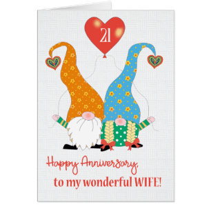 For Wife Custom Year Anniversary with Gnomes