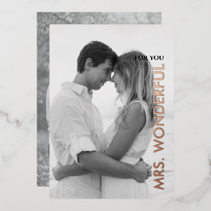 For Wife on Valentine's Day Custom Photo Card