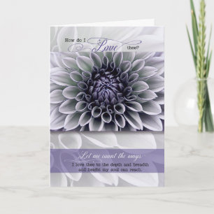 for Wife Romantic Anniversary Soft Lavender Flower Card