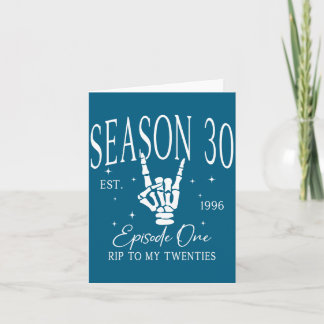 For Women 30th 1996 Rip 20s Death Card