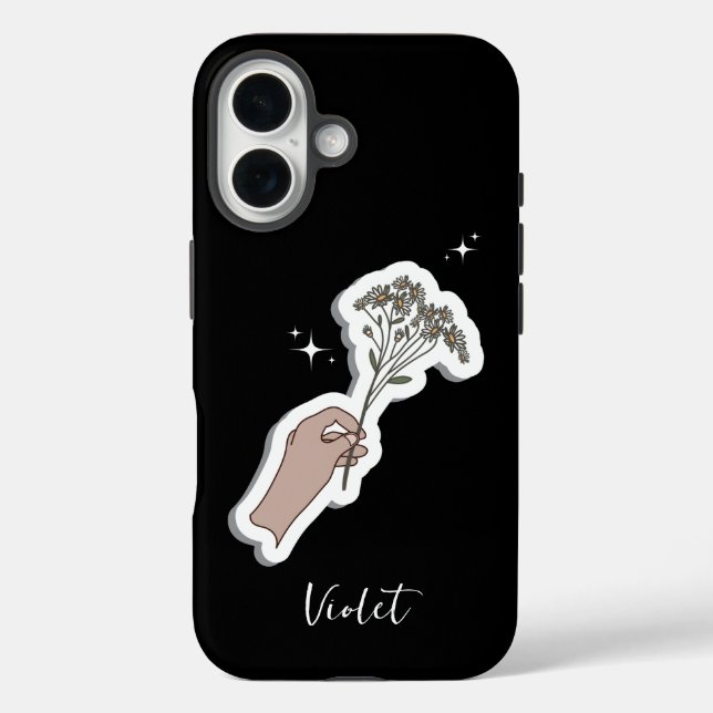 "For You" Aesthetic Flower Illustration Case-Mate iPhone Case (Back)