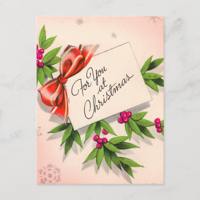 For You At Christmas Postcard (Front)
