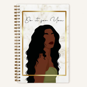 For You Black Girl Spiral Notebook