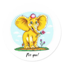 For You – Cute Elephant Sticker