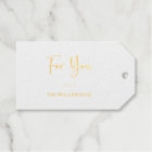 For You | Elegant Minimal Calligraphy Custom Gold