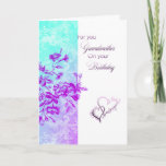 For you grandmother birthday card<br><div class="desc">Blue and purple flowers birthday card for grandmother.</div>