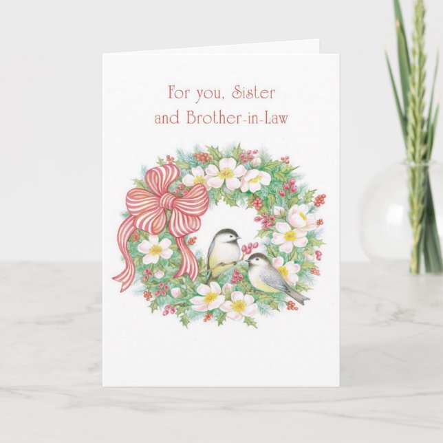 For you, Sister and Brother-in-Law Holiday Card (Front)