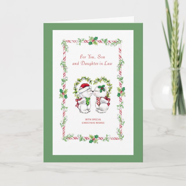 For You, Son and Daughter in Law Holiday Card (Front)