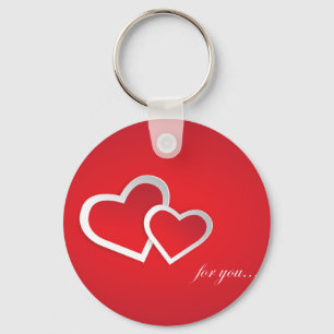 For You Valentine's Day Hearts Design-21987 Key Ring
