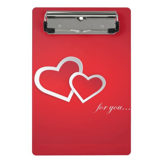 For You Valentine's Day Hearts Design-21987 Mini Clipboard (Front)