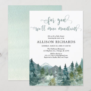 For you we'll move mountains gender neutral invitation