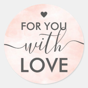 For You With Love Round Gift Stickers