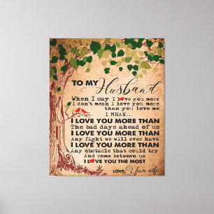 For Your Awesome Husband, Husband Birthday Gift Canvas Print