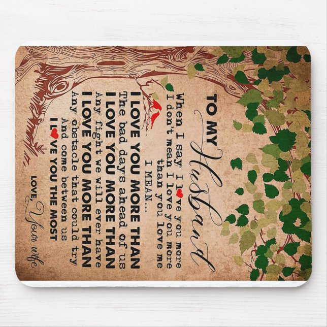 For Your Awesome Husband, Husband Birthday Gift Mouse Mat (Front)