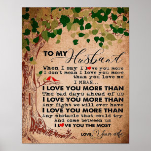 For Your Awesome Husband, Husband Birthday Gift Poster
