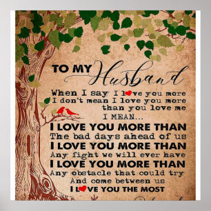 For Your Awesome Husband, Husband Birthday Gift Poster