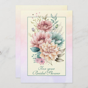 For your Bridal Shower Pastel Floral  Card