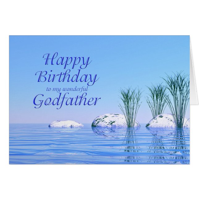 For your Godfather, a Spa Like, Blue Birthday (Front Horizontal)