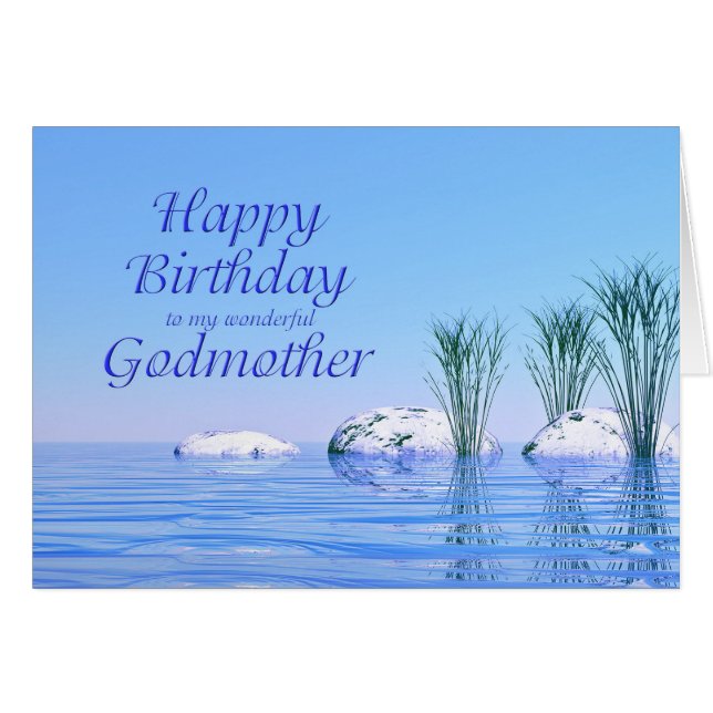 For your Godmother, a Spa Like, Blue Birthday (Front Horizontal)