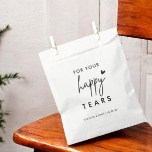 For Your Happy Tears Wedding Tissue Packet Favour Bags