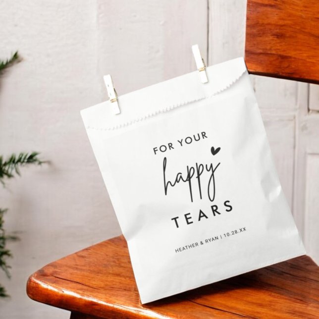 For Your Happy Tears Wedding Tissue Packet  Favour Bags (Creator Uploaded)
