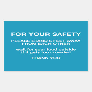 For Your Safety Rectangular Sticker