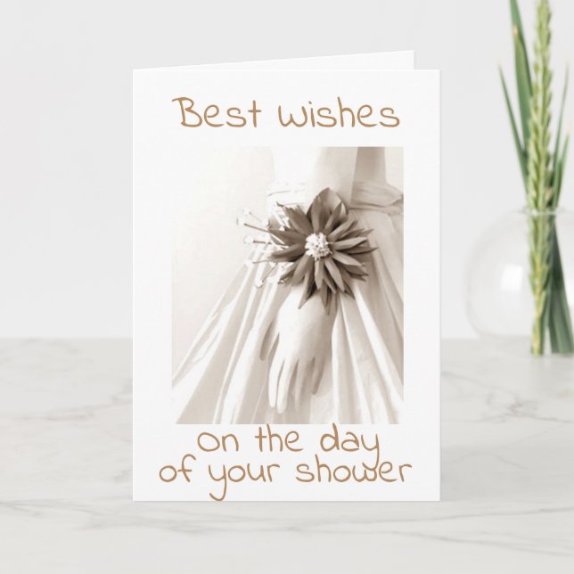 "FOR YOUR SHOWER" AND WISHES FOR MARRIED LIFE CARD (Front)