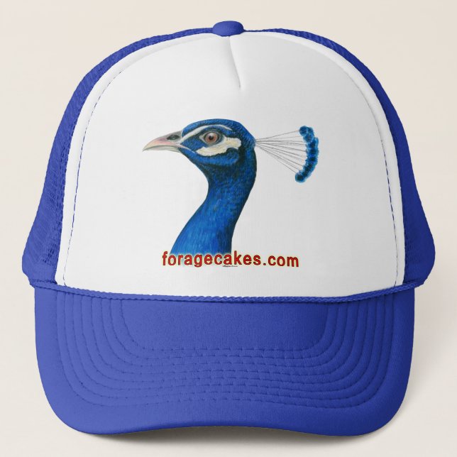Forage Cakes:  Peacock Trucker Hat (Front)