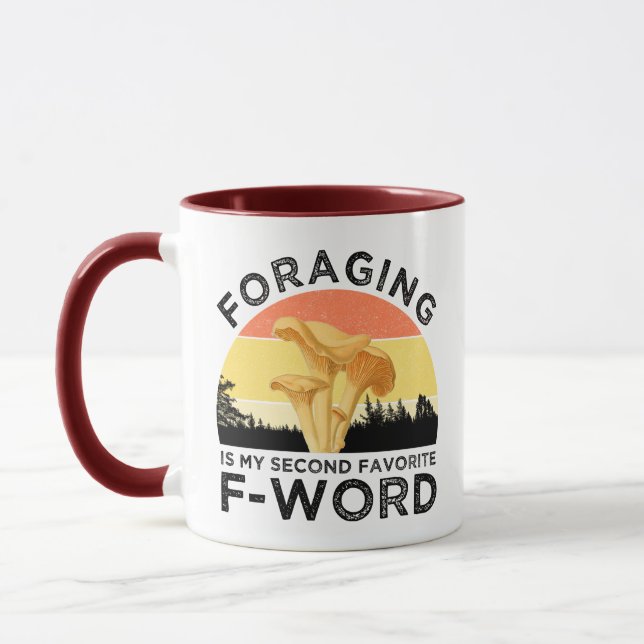 Foraging Is My Second Favourite F-Word Chanterelle Mug (Left)
