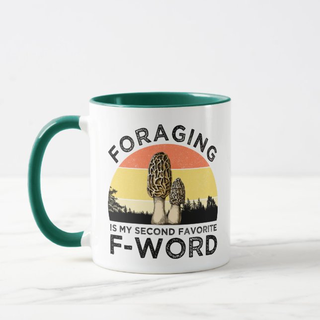 Foraging Is My Second Favourite F-Word (Morels) Mug (Left)