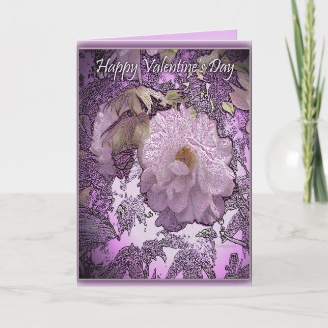 Foral Design Valentine's Day Card (Front)