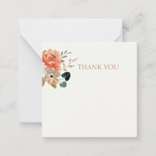 Foral Watercolor Wedding Thank You / Welcome Card