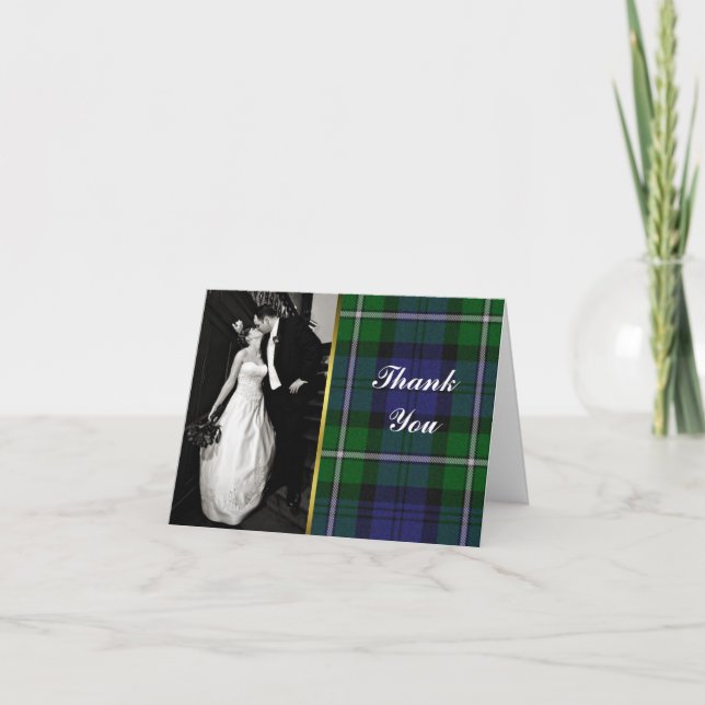 Forbes Plaid Photo Thank You Card (Front)