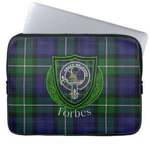 Forbes Scottish Clan Tartan and Crest Laptop Sleeve