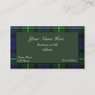 Forbes Scottish Tartan Plaid Business Card