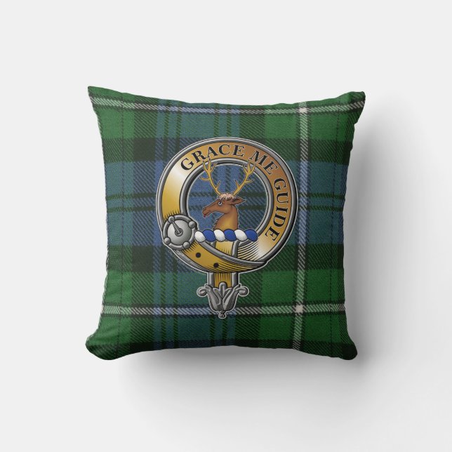 Forbes Tartan & Badge Cushion (Front)