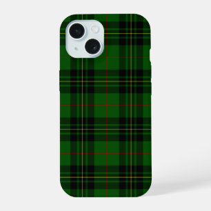 Forbes tartan green black plaid iPhone 15 case