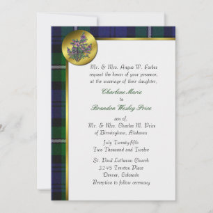 Forbes Tartan Plaid Wedding Invitation