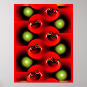 Forbidden Apple Wave Fractal Pattern Poster