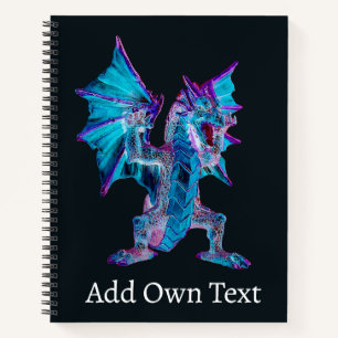 Forbidden Blue Fire Dragon Dark Alchemy Fantasy Notebook