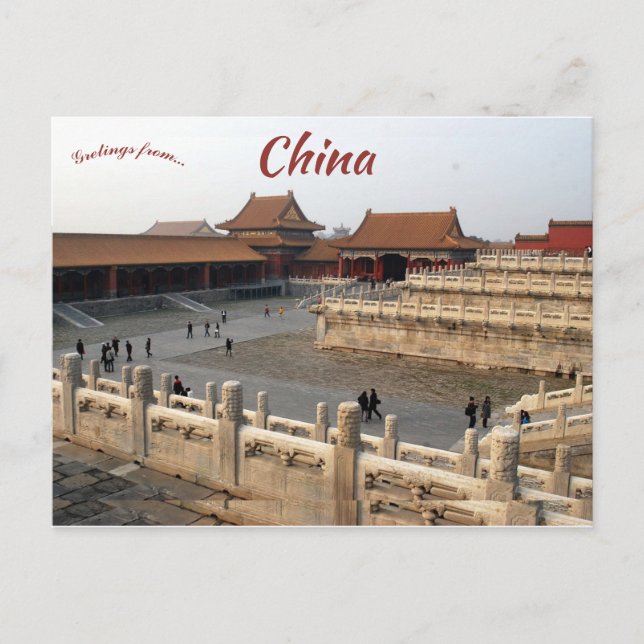 Forbidden City Beijing China Postcard (Front)
