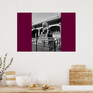 Forbidden City Dragon Statue Poster