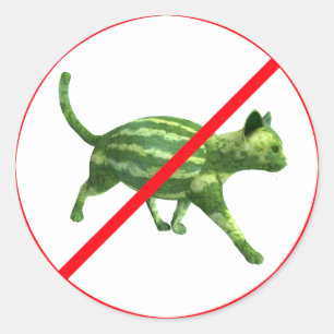 Forbidden For Meloncats! Classic Round Sticker