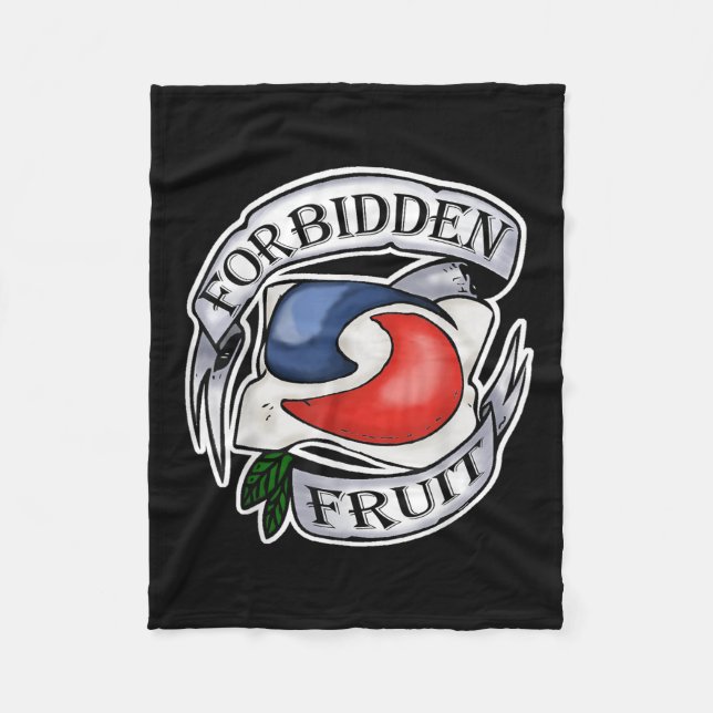 Forbidden Fruit Stupid Teen Challenge Tattoo Pod  Fleece Blanket (Front)