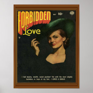 Forbidden Love Comic Illustration Artwork Poster
