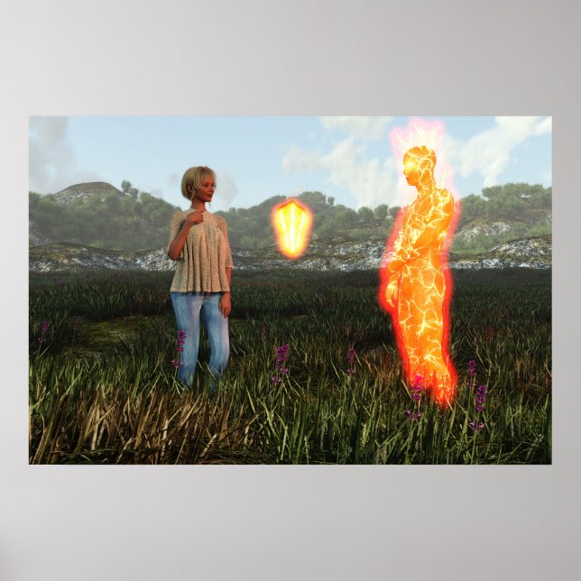 Forbidden Love Digital Art Poster (Front)