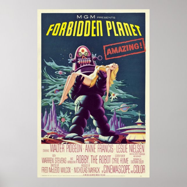 Forbidden Planet 1956 Poster (Front)