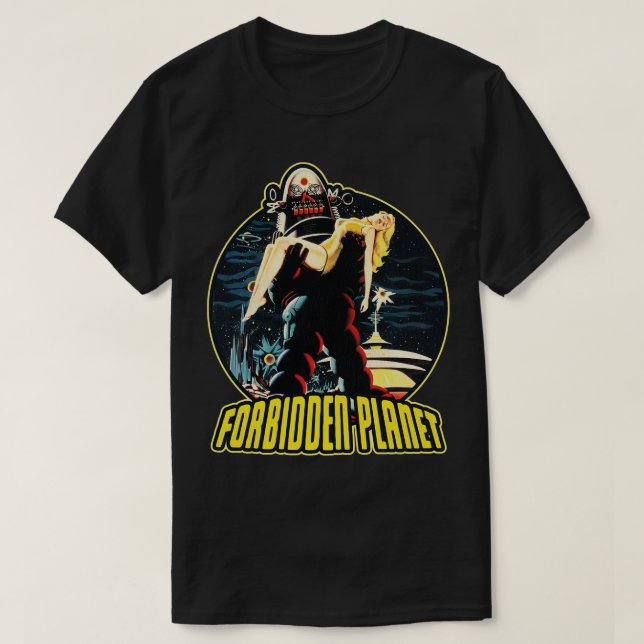 Forbidden Planet Classic Movie T-Shirt (Design Front)