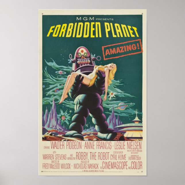 Forbidden Planet Monster Movie Poster (Front)